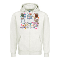 Oatmeal Heather sewing Zipper Hoodie - MaliasSmallBusiness