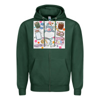 Sports Green sewing Zipper Hoodie - MaliasSmallBusiness