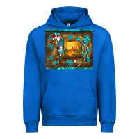 Cobalt western horse sunset turquoise's gemstones mousepad Urban Hoodie - BarkalooDesign