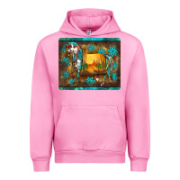 Fuchsia Pink western horse sunset turquoise's gemstones mousepad Urban Hoodie - BarkalooDesign