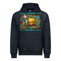 Navy western horse sunset turquoise's gemstones mousepad Urban Hoodie - BarkalooDesign