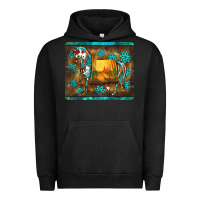 Pigment Black western horse sunset turquoise's gemstones mousepad Urban Hoodie - BarkalooDesign