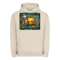 Pigment French Oak western horse sunset turquoise's gemstones mousepad Urban Hoodie - BarkalooDesign