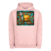 Pigment Salmon western horse sunset turquoise's gemstones mousepad Urban Hoodie - BarkalooDesign