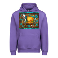 Tulip western horse sunset turquoise's gemstones mousepad Urban Hoodie - BarkalooDesign