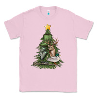 Bubblegum Pink hunting christmas tree Classic Tee - MaliasSmallBusiness