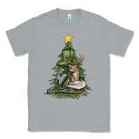 Heather Grey hunting christmas tree Classic Tee - MaliasSmallBusiness