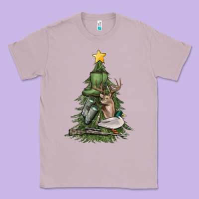 Classic Tee hunting christmas tree