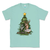 Seafoam hunting christmas tree Classic Tee - MaliasSmallBusiness