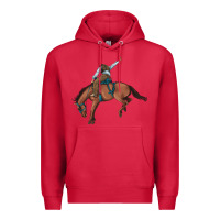 Cardinal bucking bronco cowboy rodeo Premium Hoodie - Artiststas