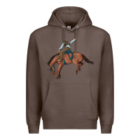 Coffee bucking bronco cowboy rodeo Premium Hoodie - Artiststas