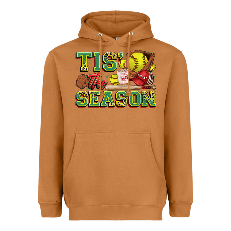 Tis' The Season Softball Heavyweight Hoodie by Zillion Design Studio | Teevron
