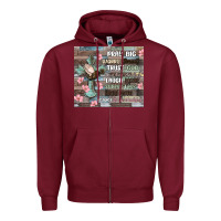 Burgundy pray big worry small trust god Zipper Hoodie - MaliasSmallBusiness