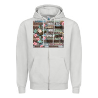 Dove Grey pray big worry small trust god Zipper Hoodie - MaliasSmallBusiness