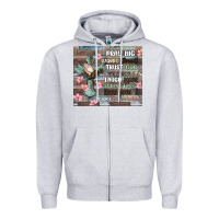 Heather Grey pray big worry small trust god Zipper Hoodie - MaliasSmallBusiness