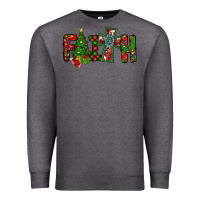 Charcoal Heather christmas faith with cross Premium Sweatshirt - CowhideDigitalArt