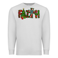 Dove Grey christmas faith with cross Premium Sweatshirt - CowhideDigitalArt