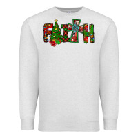 Oatmeal Heather christmas faith with cross Premium Sweatshirt - CowhideDigitalArt