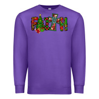 Purple christmas faith with cross Premium Sweatshirt - CowhideDigitalArt
