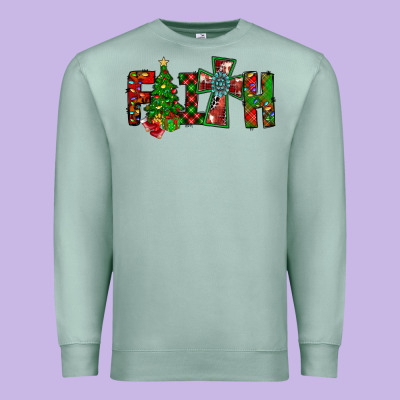 Christmas Faith With Cross Premium Sweatshirt Designed By Cowhidedigitalart