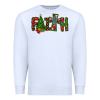 White christmas faith with cross Premium Sweatshirt - CowhideDigitalArt