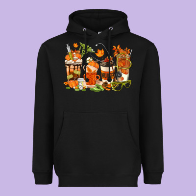 Fall Nurse Coffee Cups Heavyweight Hoodie Designed By Texasbilliewilder