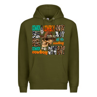Army Green cowboy Premium Hoodie - AdoDesignShop