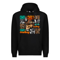 Black cowboy Premium Hoodie - AdoDesignShop