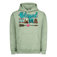 Pigment Oil Green blessed mama serape cowhide turquoise Urban Hoodie - Jasminsmagicworld