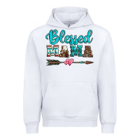 White blessed mama serape cowhide turquoise Urban Hoodie - Jasminsmagicworld