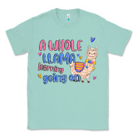Seafoam a whole llama learning going on Classic Tee - MaliasSmallBusiness