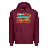 Burgundy christmas background Premium Hoodie - AdoDesignShop