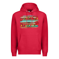 Cardinal christmas background Premium Hoodie - AdoDesignShop
