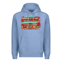 Colony Blue christmas background Premium Hoodie - AdoDesignShop
