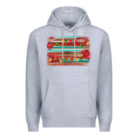 Heather Grey christmas background Premium Hoodie - AdoDesignShop