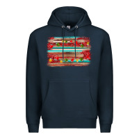 Navy christmas background Premium Hoodie - AdoDesignShop