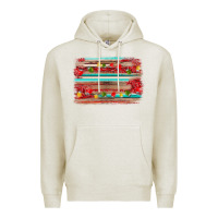 Oatmeal Heather christmas background Premium Hoodie - AdoDesignShop