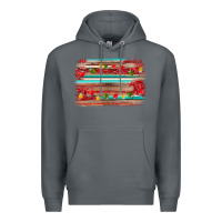 Rock christmas background Premium Hoodie - AdoDesignShop