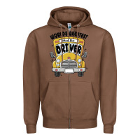 Chestnut worlds greatest school bus driver Zipper Hoodie - MaliasSmallBusiness