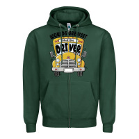 Sports Green worlds greatest school bus driver Zipper Hoodie - MaliasSmallBusiness