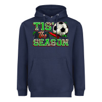 Navy tis' the season soccer Heavyweight Hoodie - Zillion Design Studio