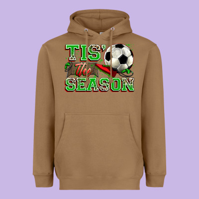 Tis' The Season Soccer Heavyweight Hoodie Designed By Zillion Design Studio