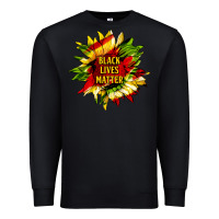 Black black lives matter sunflower Premium Sweatshirt - HRA Design Shop