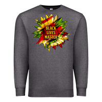 Charcoal Heather black lives matter sunflower Premium Sweatshirt - HRA Design Shop