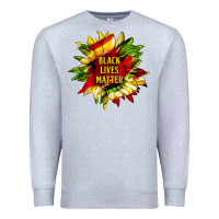 Heather Grey black lives matter sunflower Premium Sweatshirt - HRA Design Shop