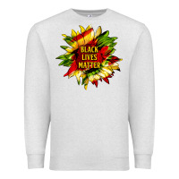 Oatmeal Heather black lives matter sunflower Premium Sweatshirt - HRA Design Shop