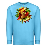 Ocean Blue black lives matter sunflower Premium Sweatshirt - HRA Design Shop