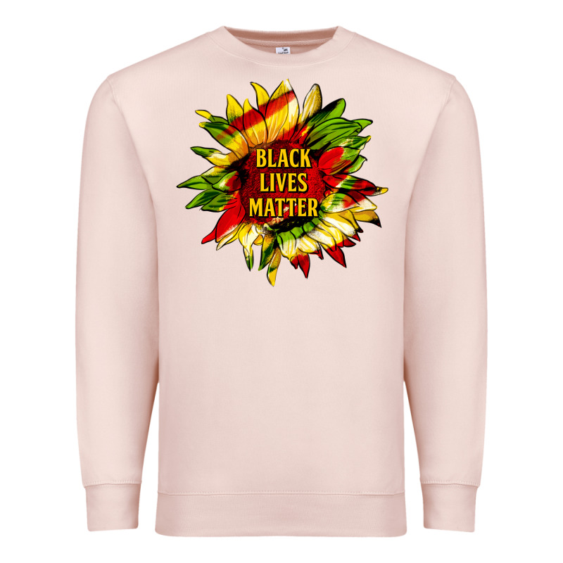 Black Lives Matter Sunflower Premium Sweatshirt by HRA Design Shop | Teevron