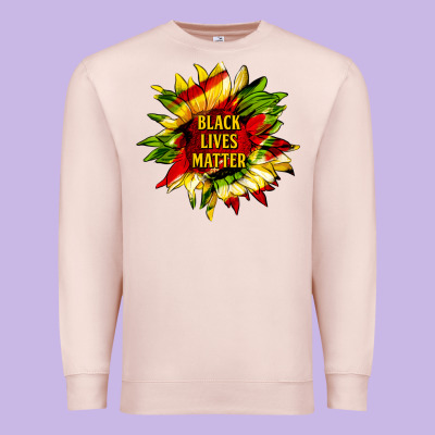 Black Lives Matter Sunflower Premium Sweatshirt Designed By Hra Design Shop