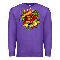 Purple black lives matter sunflower Premium Sweatshirt - HRA Design Shop